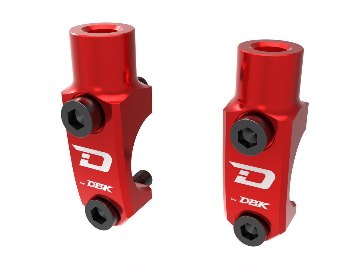 DBK CNC Rear Mirror Mounting Kit Pair for Italjet Dragster 459/700